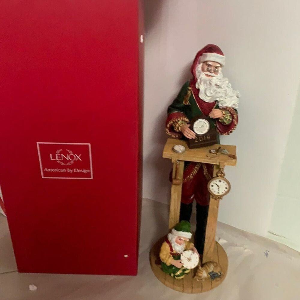 NWT LENOX 2014 SANTA PENCIL‎ FIGURINE ANNUAL CLOCK SHOP COUNTDOWN TO CHRISTMAS